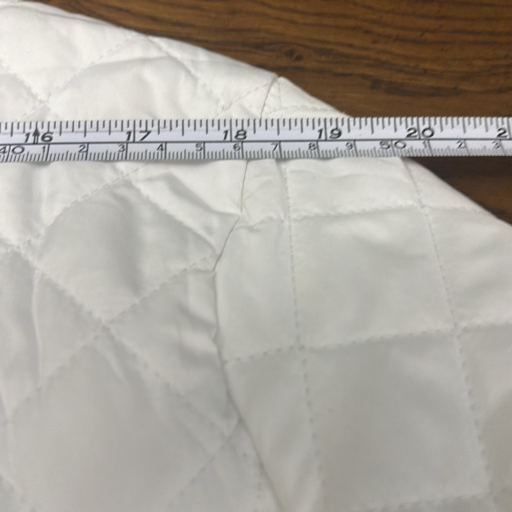 White Quilted Jacket with Buttons by Classic Editions - Picture 12 of 12